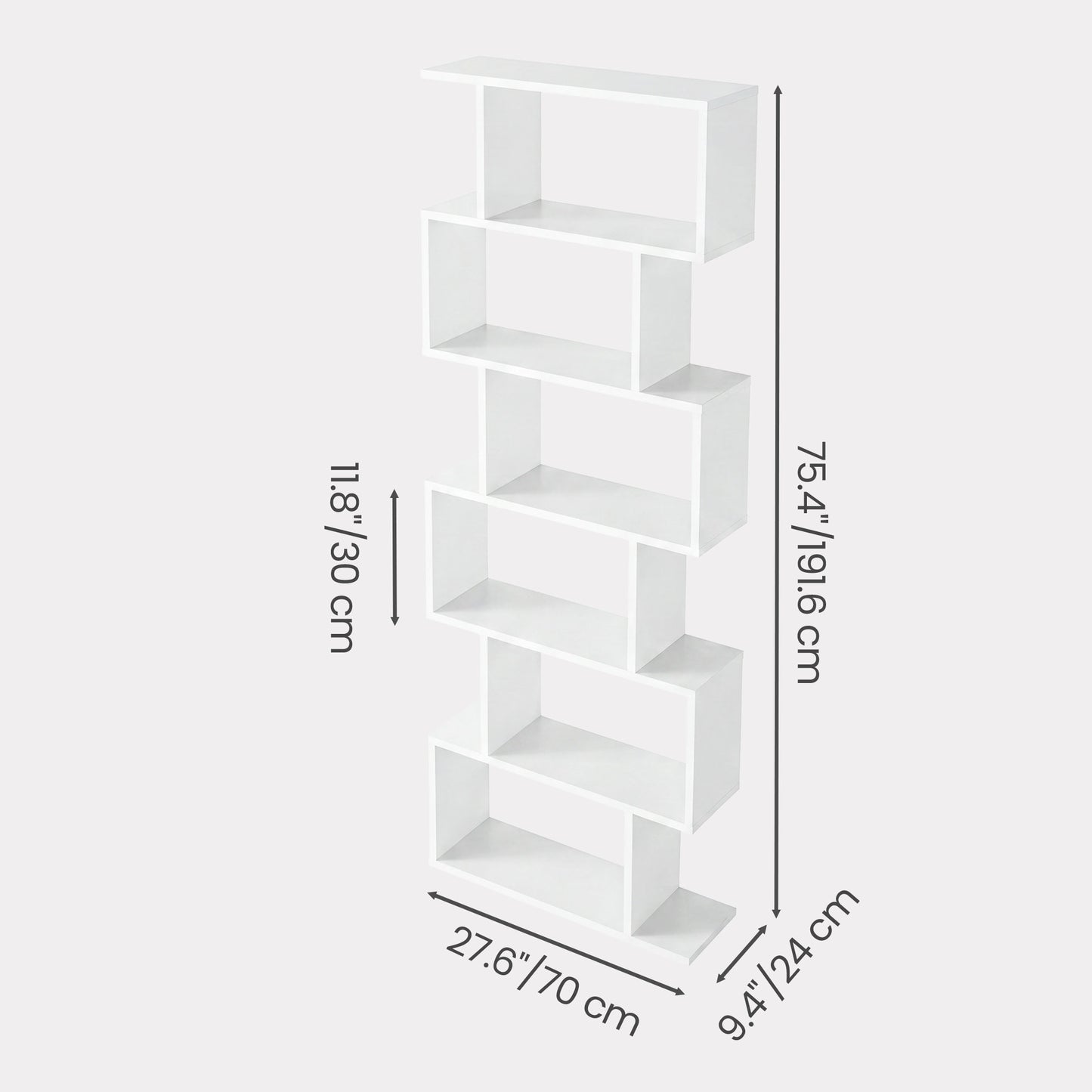 Bookshelf, 6-Tier Bookcase, Room Divider - image 12