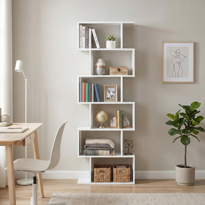 Bookshelf, 6-Tier Bookcase, Room Divider - image 13