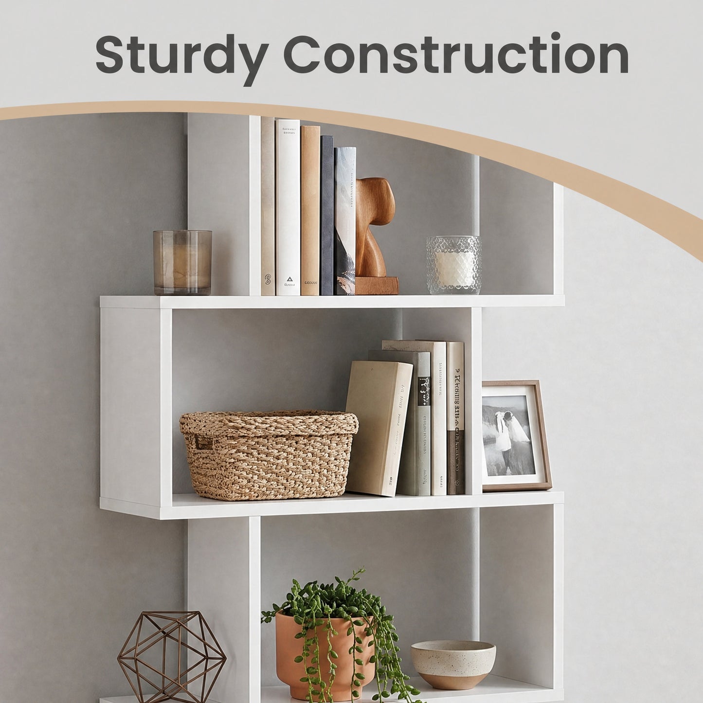 Bookshelf, 6-Tier Bookcase, Room Divider - image 17
