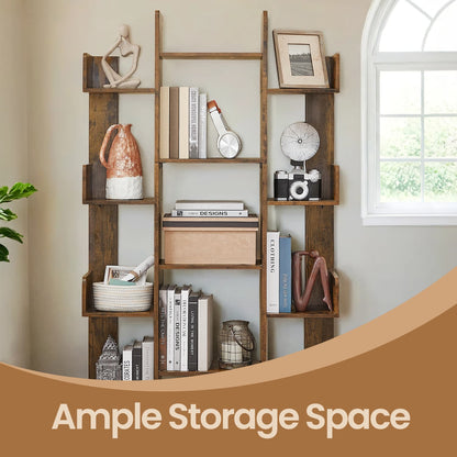 Tree-Shaped Bookcase with 13 Shelves, Brown - image 3