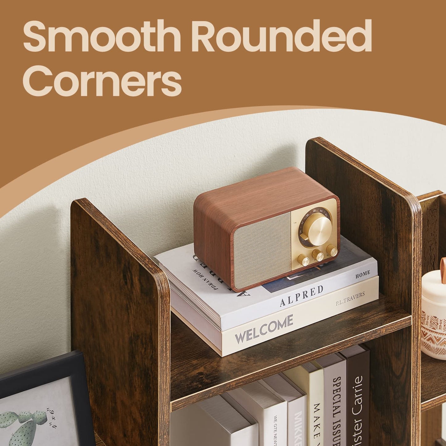 Tree-Shaped Bookcase with 13 Shelves, Brown - image 4