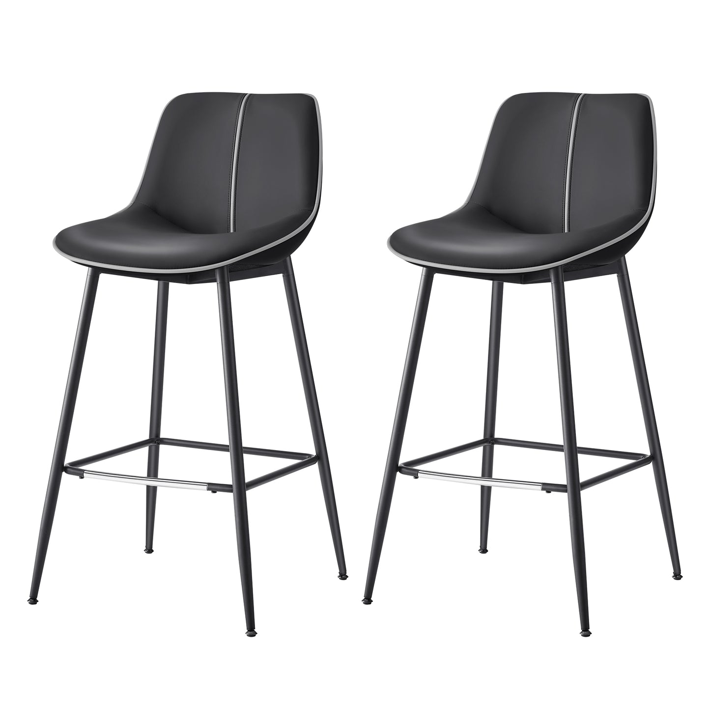 Bar Height Bar Stools with Back Set of 2 - HWLEXTRA 