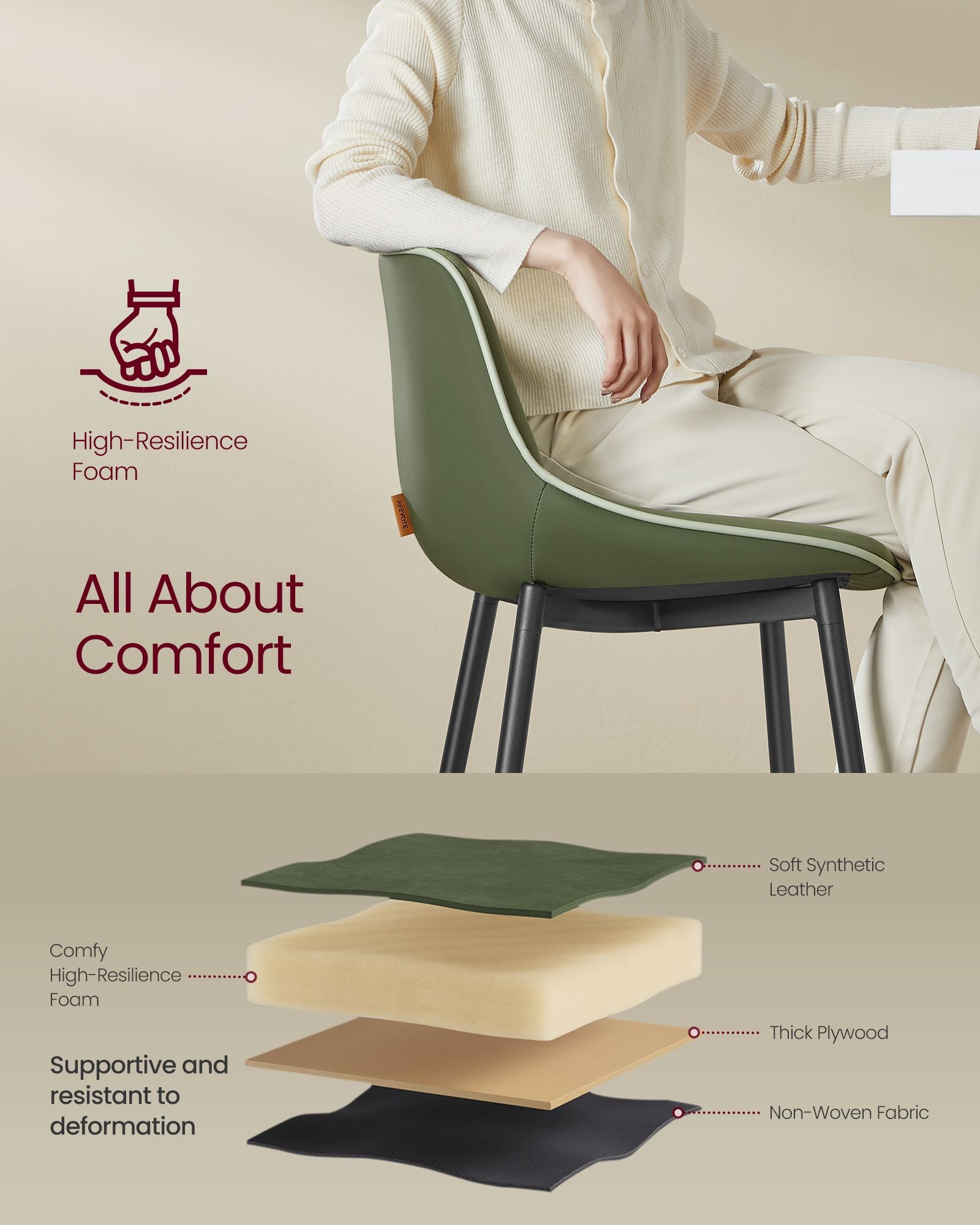 Bar Height Bar Stools with Back Set of 2 - HWLEXTRA 