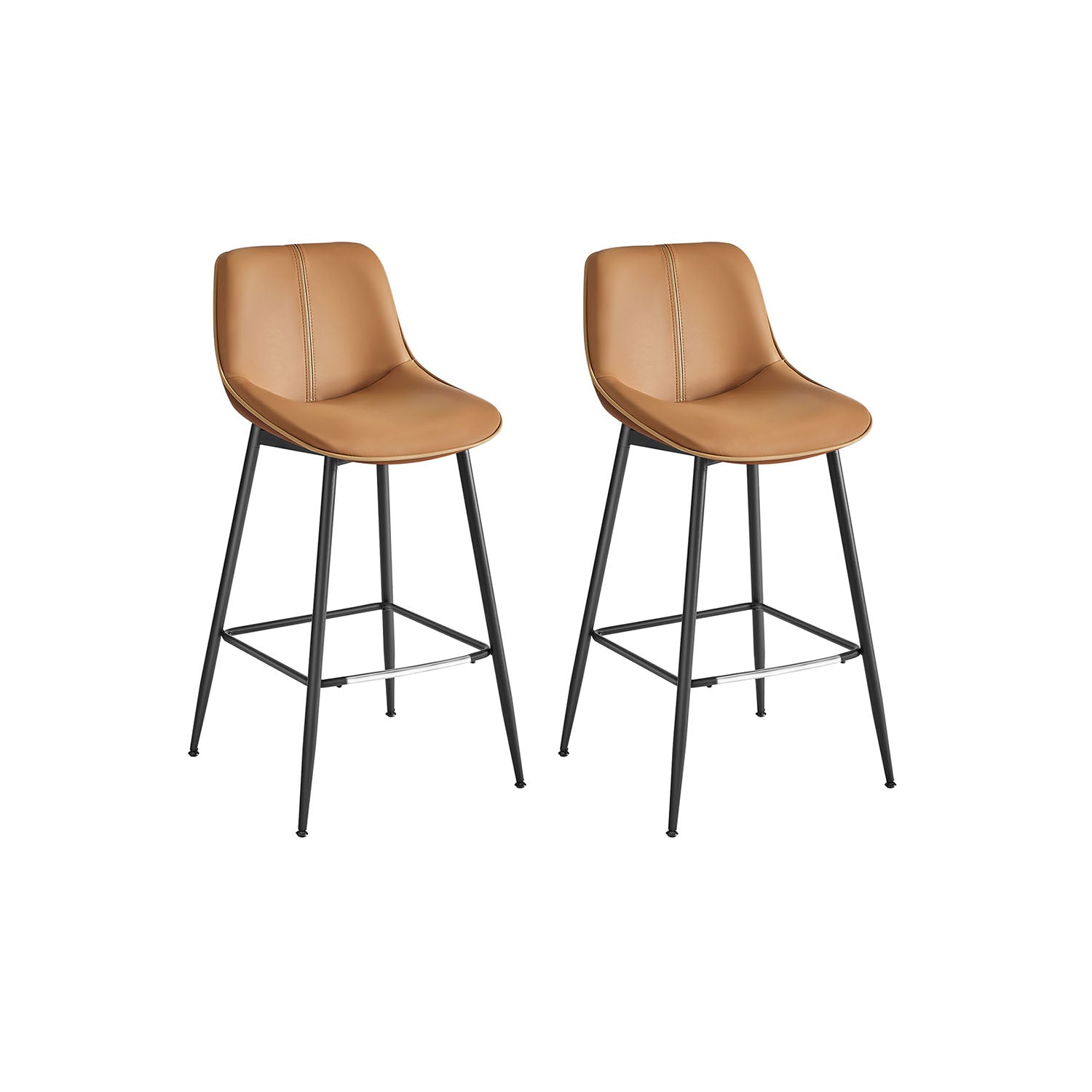 Bar Height Bar Stools with Back Set of 2 - HWLEXTRA 