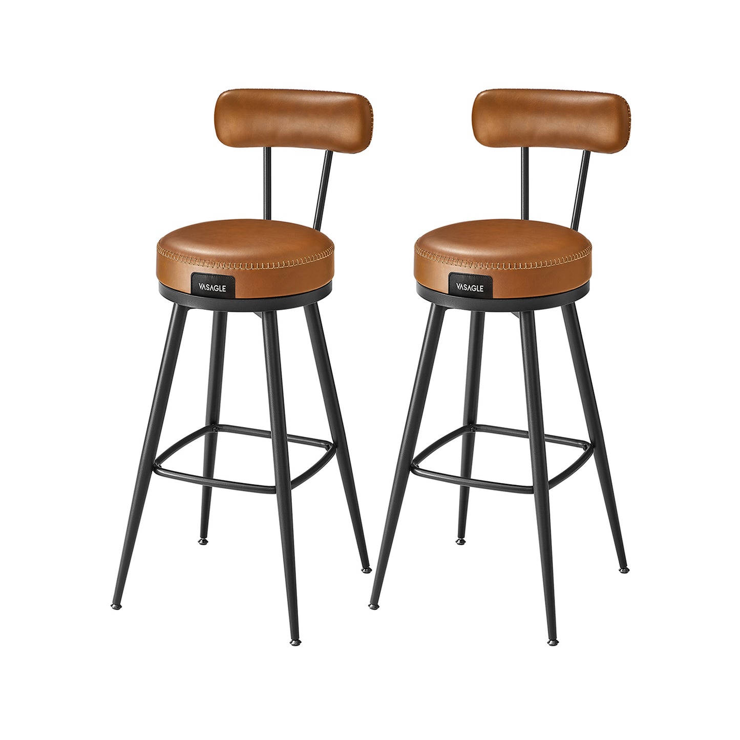 EKHO Collection - Swivel Bar Stools with Backs, 30-Inch Tall - HWLEXTRA 