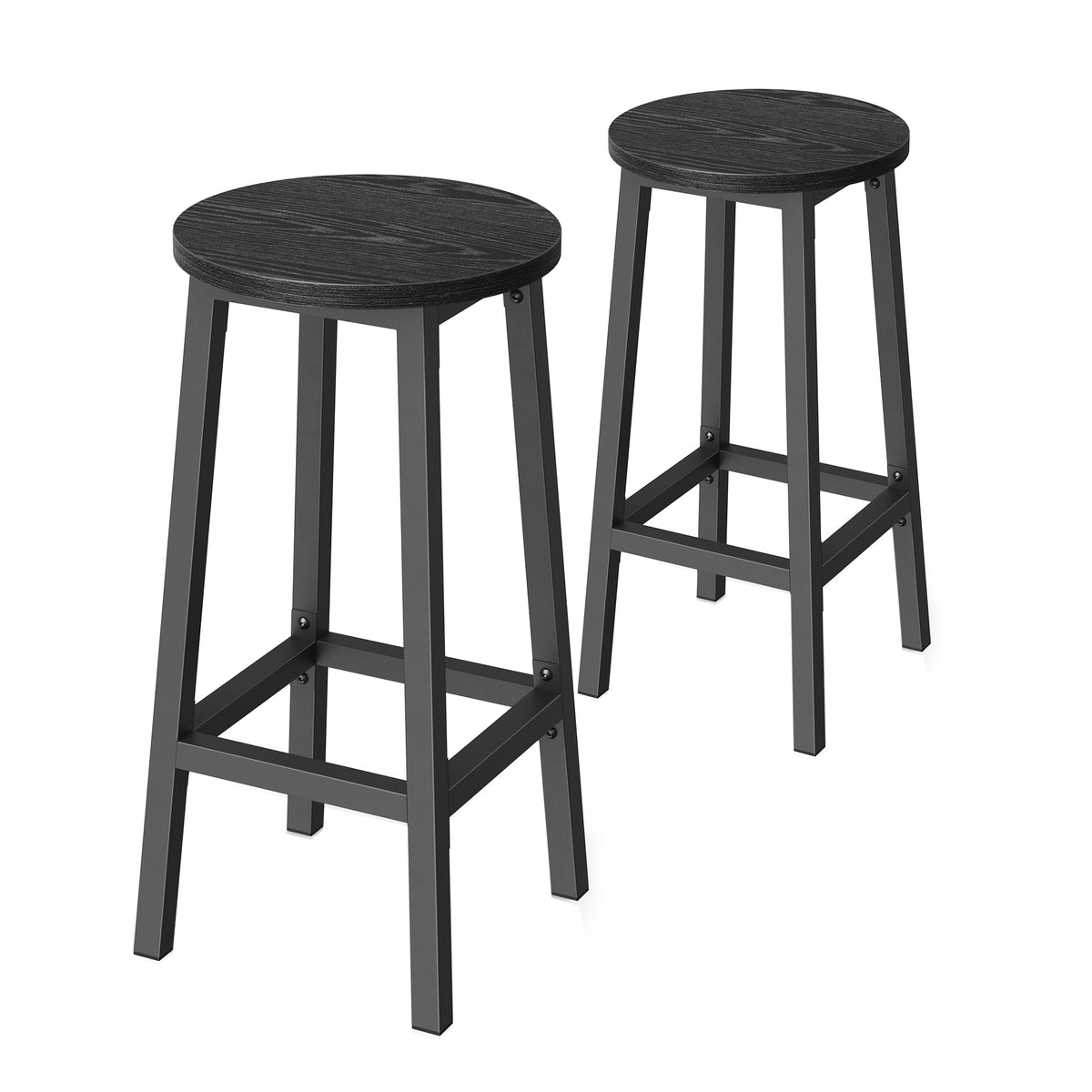 Bar Stools Set of 2, Kitchen Stools, Bar Chairs Footrest