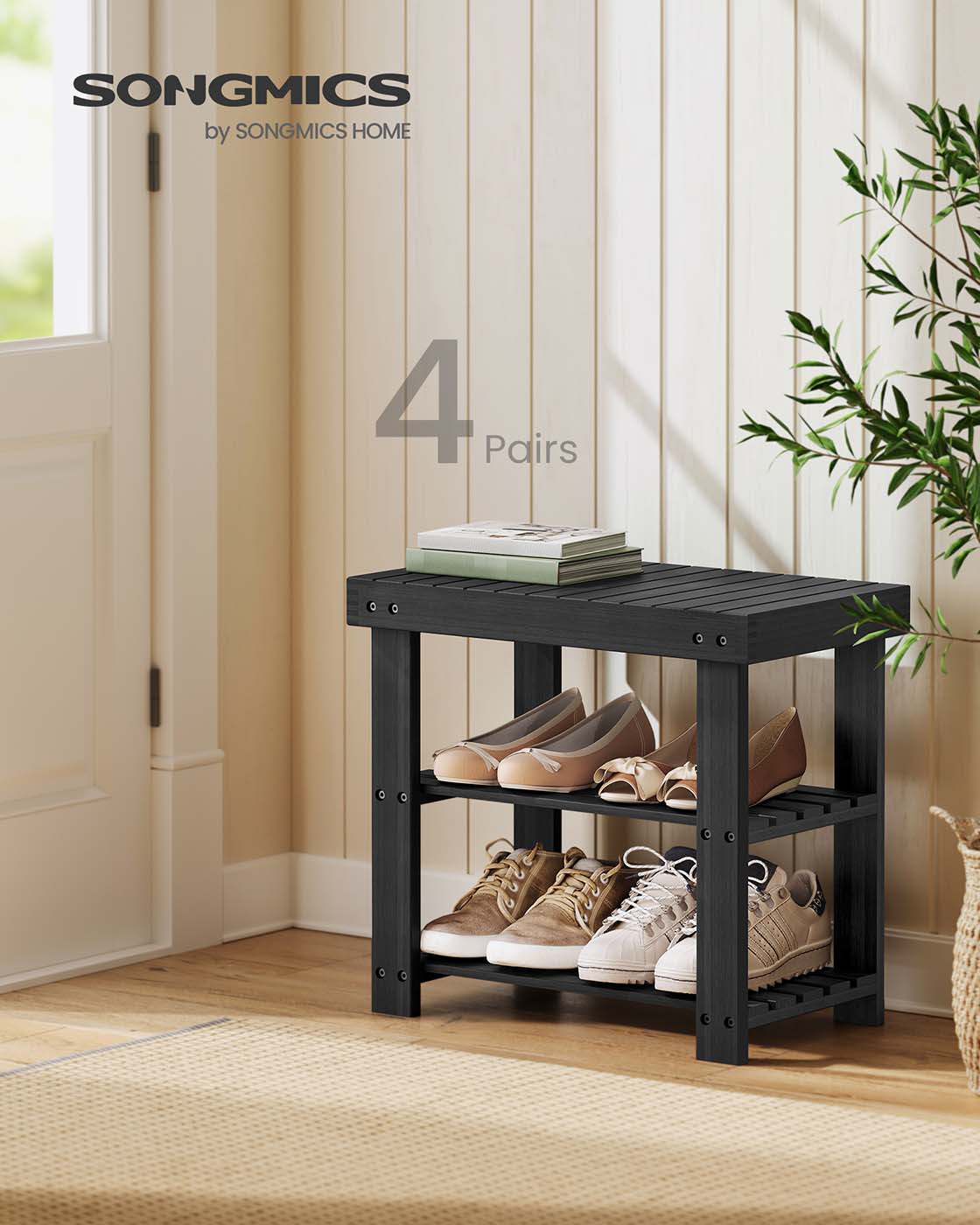 3-Tier Bamboo Shoe Rack Bench - image 62