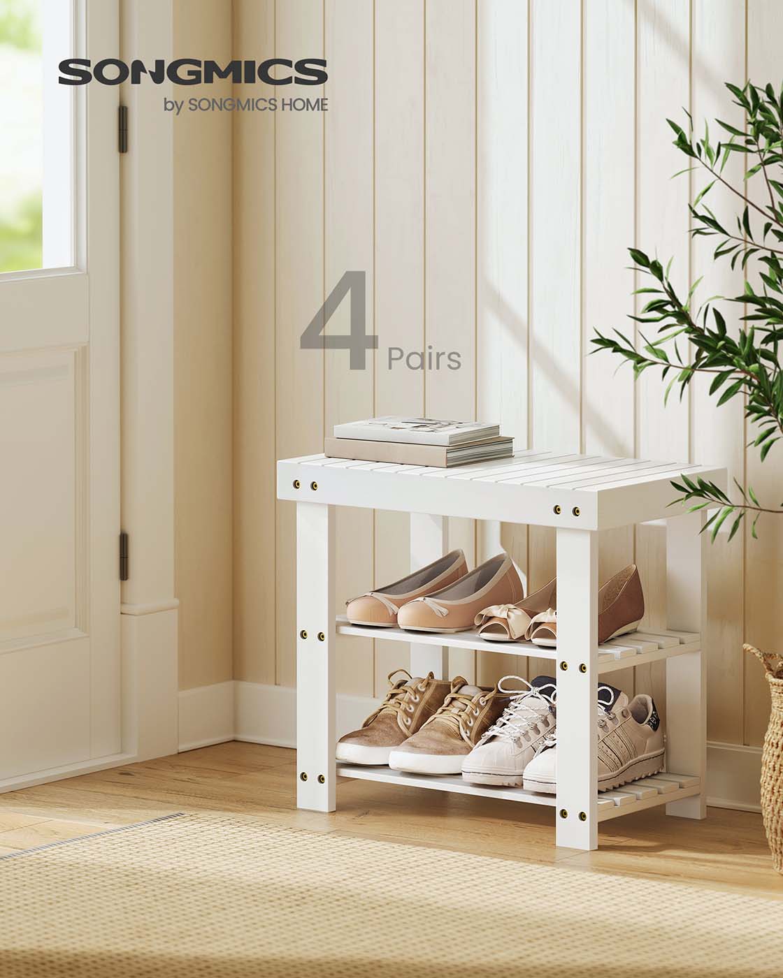 3-Tier Bamboo Shoe Rack Bench - image 68