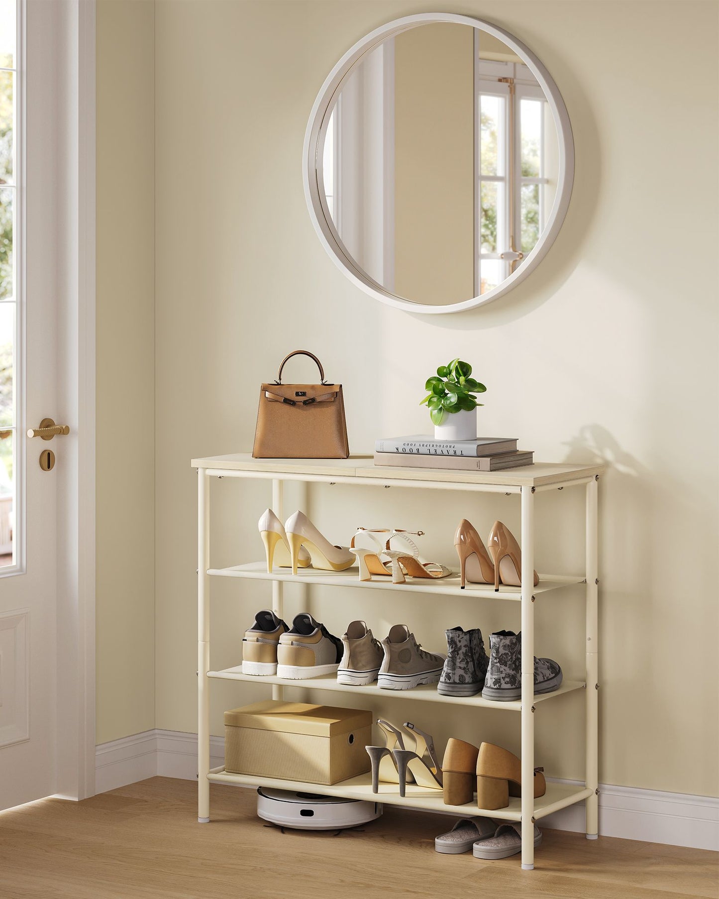 4 Tier Shoe Storage Rack for 9-12 Pairs of Shoes