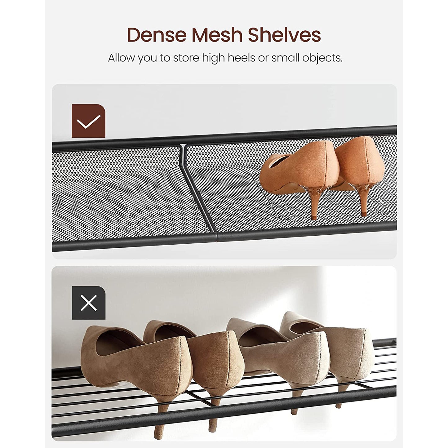 5-Tier Shoe Rack with Storage Shelves and Spacious Top - HWLEXTRA 