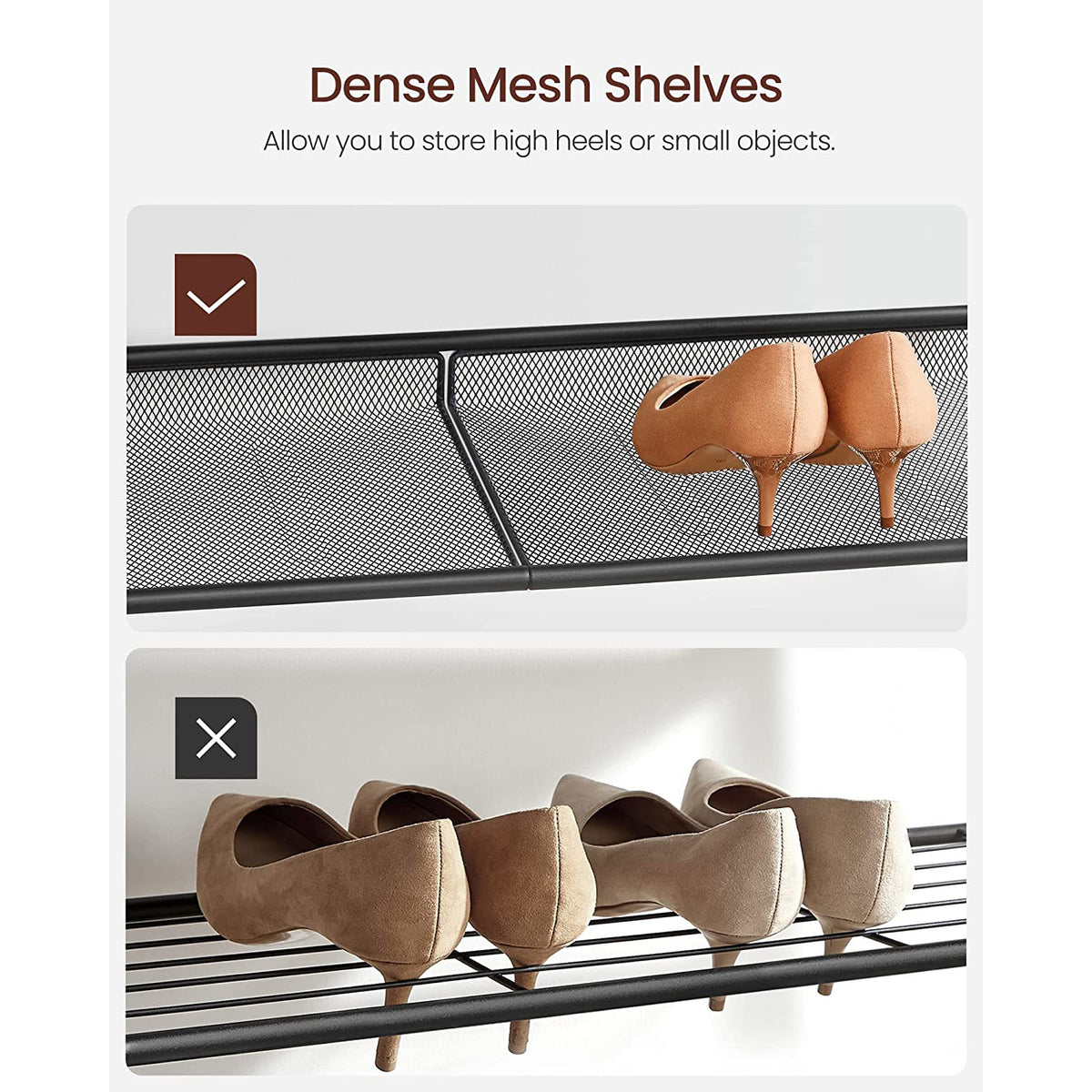 5-Tier Shoe Rack with Storage Shelves and Spacious Top - HWLEXTRA 