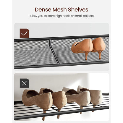 5-Tier Shoe Rack with Storage Shelves and Spacious Top - HWLEXTRA 