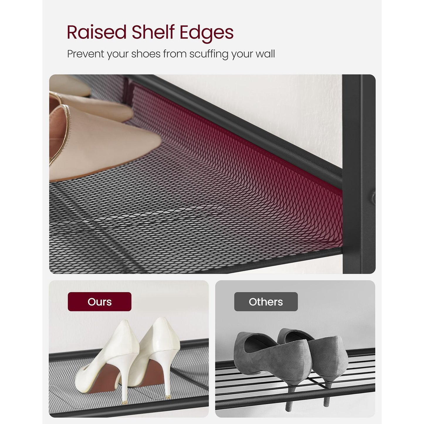 4 Tier Shoe Rack for Entryway - HWLEXTRA 