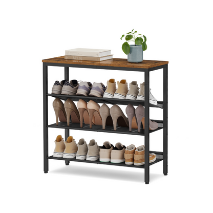 4 Tier Shoe Rack for Entryway - HWLEXTRA 