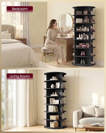 7-Tier Rotating Shoe Rack Tower, Free Standing 360 Degree Spinning Shoe Organizer - image 13
