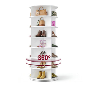 7-Tier Rotating Shoe Rack Tower, Free Standing 360 Degree Spinning Shoe Organizer - image 15