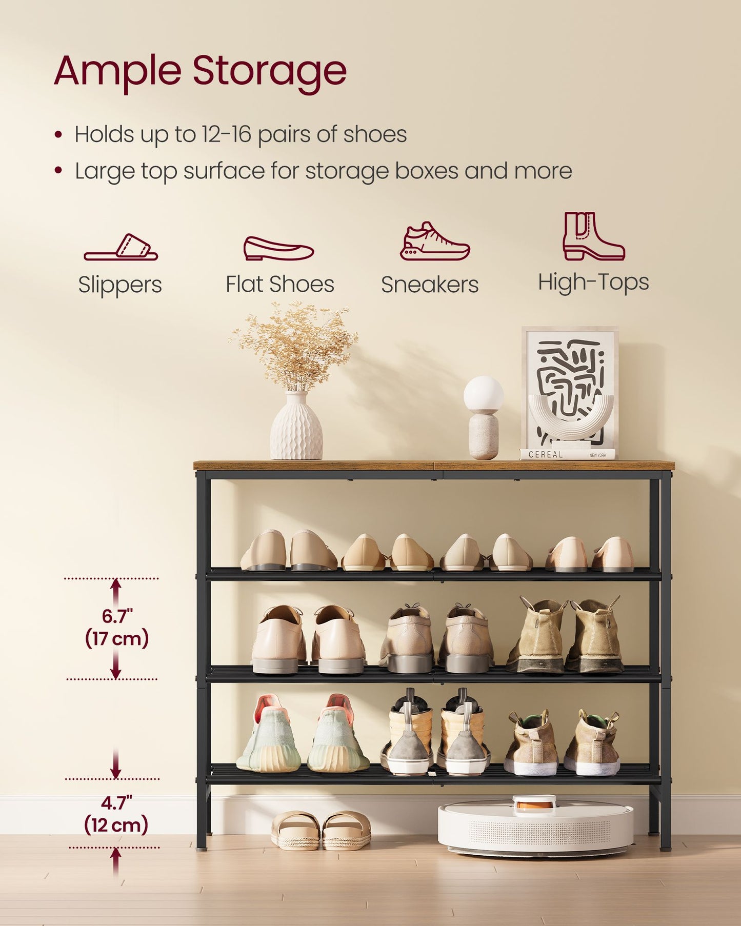 Shoe Rack, Shoe Storage Rack for Closet, Entryway, Living Room - image 1