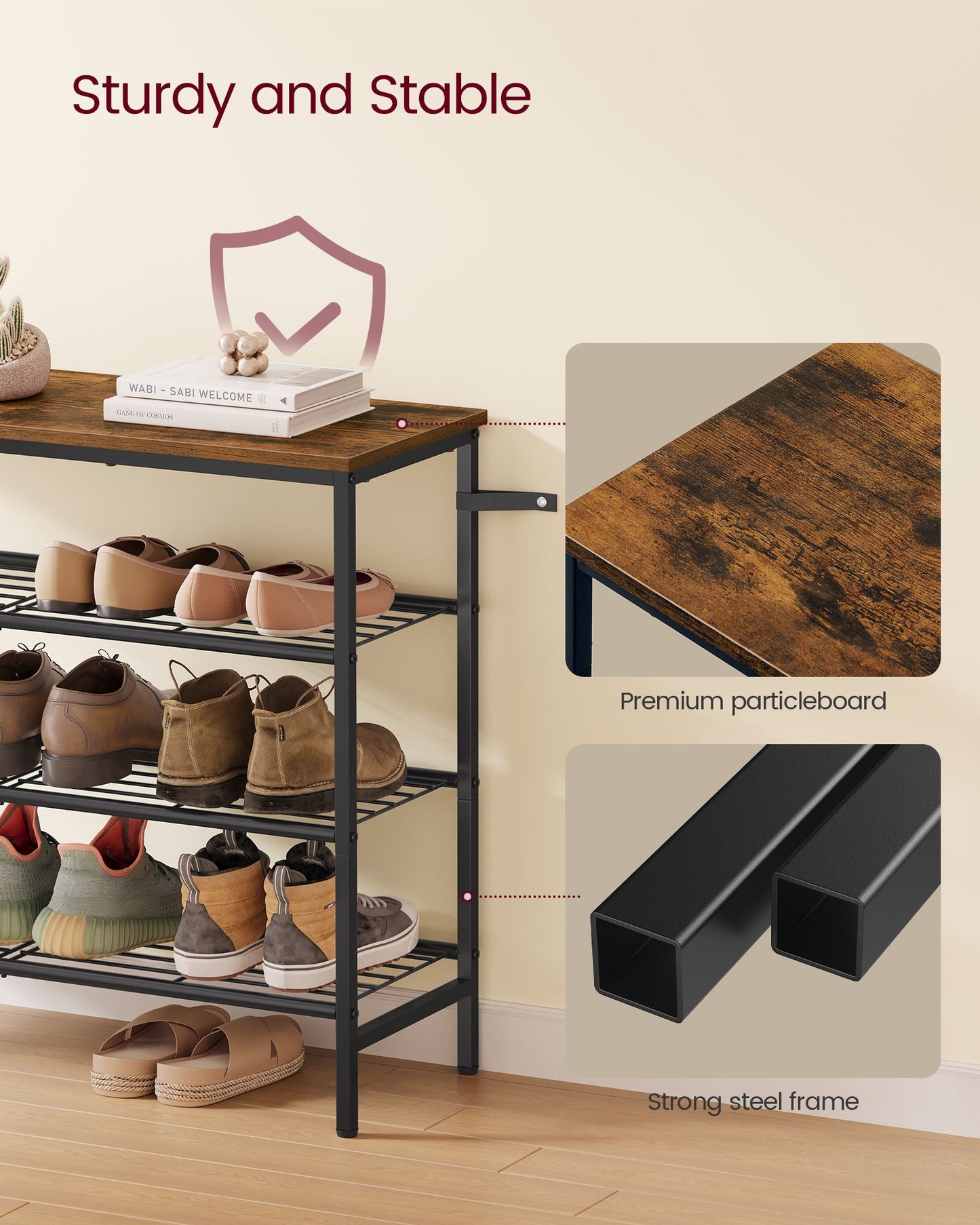 Shoe Rack, Shoe Storage Rack for Closet, Entryway, Living Room - image 2