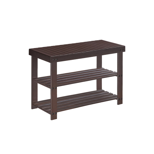 3-Tier Bamboo Shoe Rack Bench - image 1