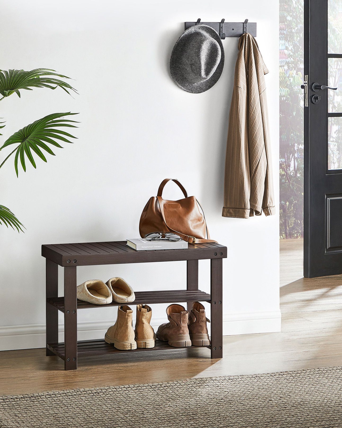3-Tier Bamboo Shoe Rack Bench - image 2
