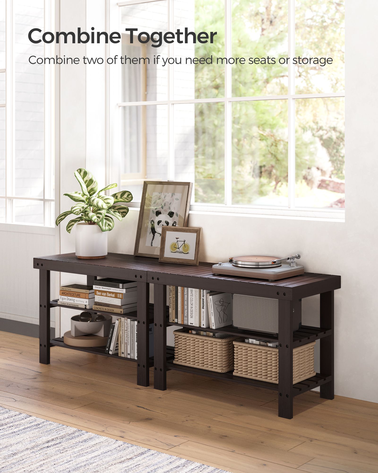3-Tier Bamboo Shoe Rack Bench - image 4