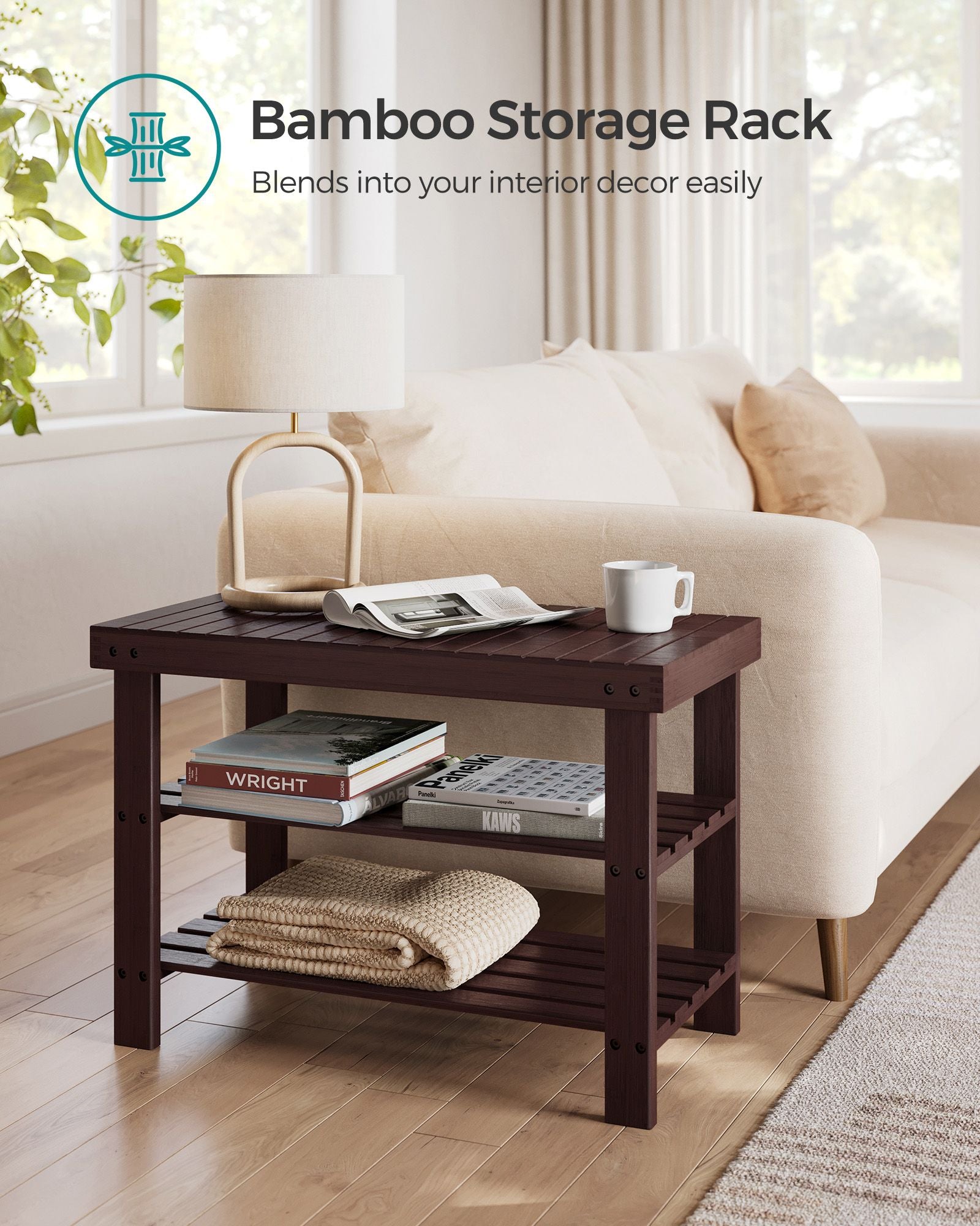 3-Tier Bamboo Shoe Rack Bench - image 5