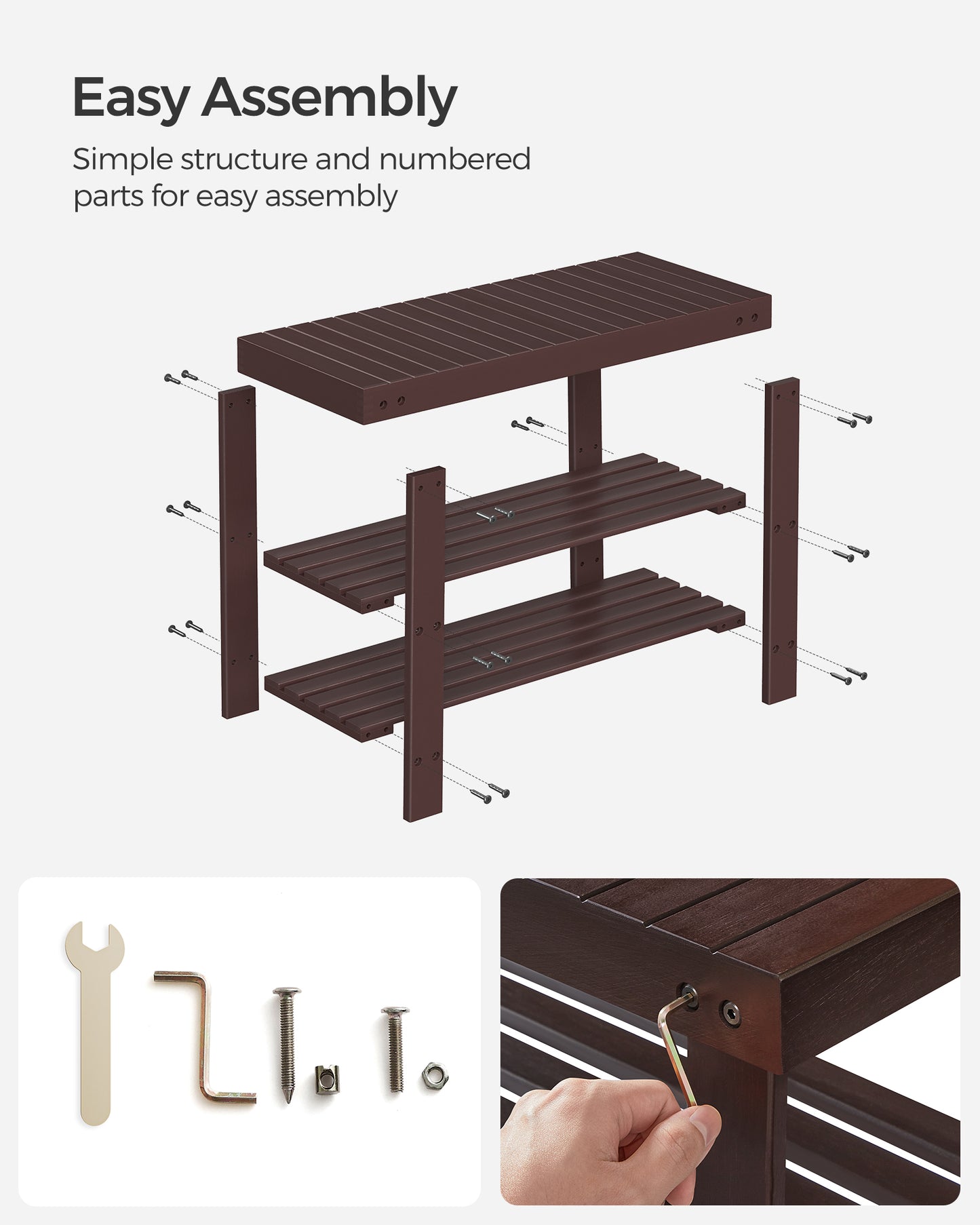 3-Tier Bamboo Shoe Rack Bench - image 7
