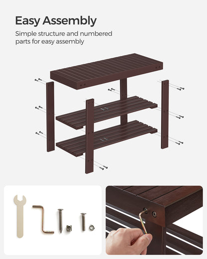 3-Tier Bamboo Shoe Rack Bench - image 7