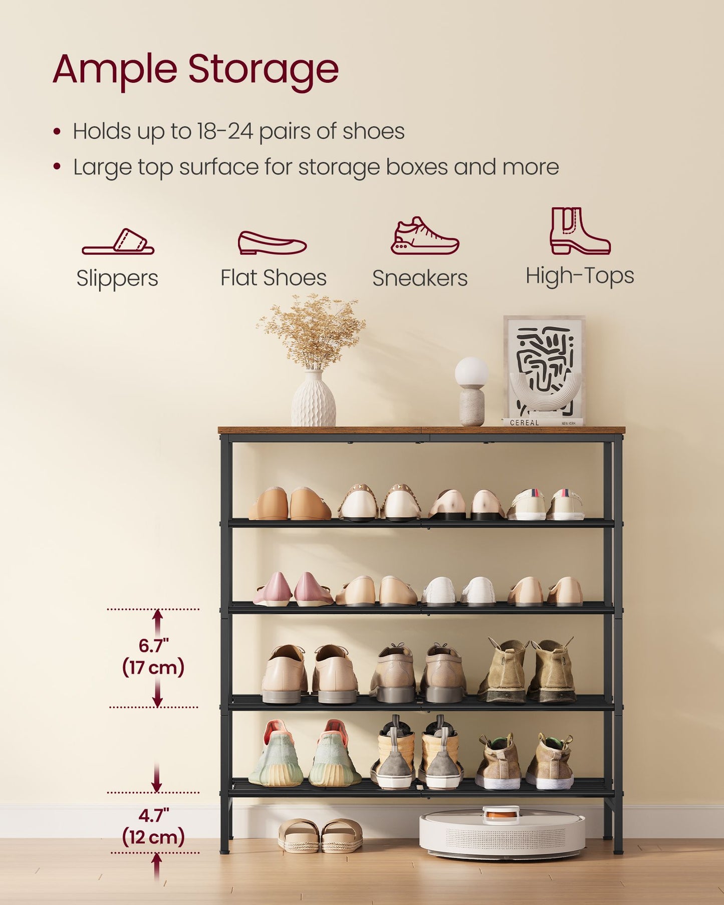 Shoe Rack, Shoe Storage Rack for Closet, Entryway, Living Room - image 6