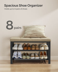 Shoe Bench, Storage Bench, Entryway Bench with Cushion