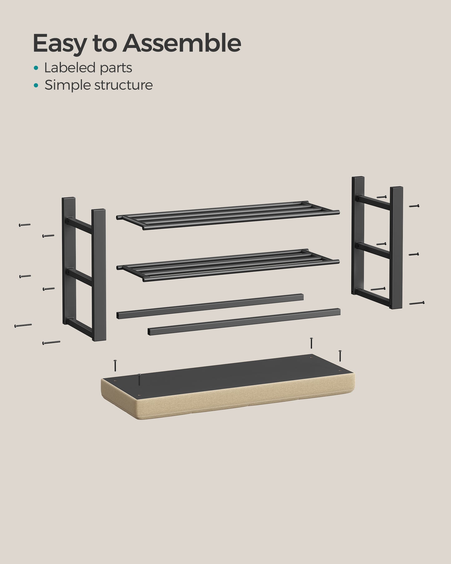 Shoe Bench, Storage Bench, Entryway Bench with Cushion