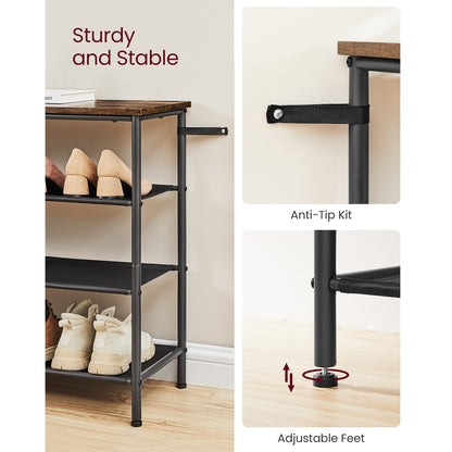 4 Tier Shoe Storage Rack for 15-18 Pairs of Shoes