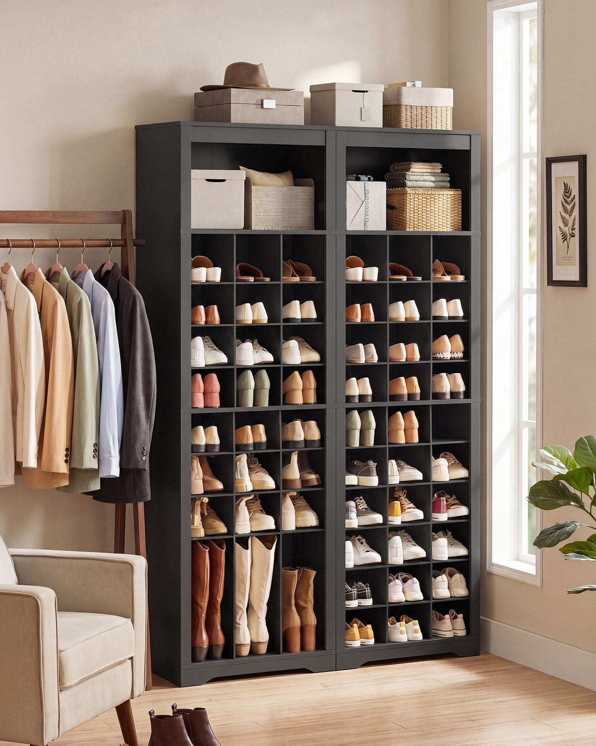 Shoe Storage Cabinet, 10 Tier Shoe Rack Organizer, Holds Up to 30 Pairs of Shoes, for Entryway Bedroom