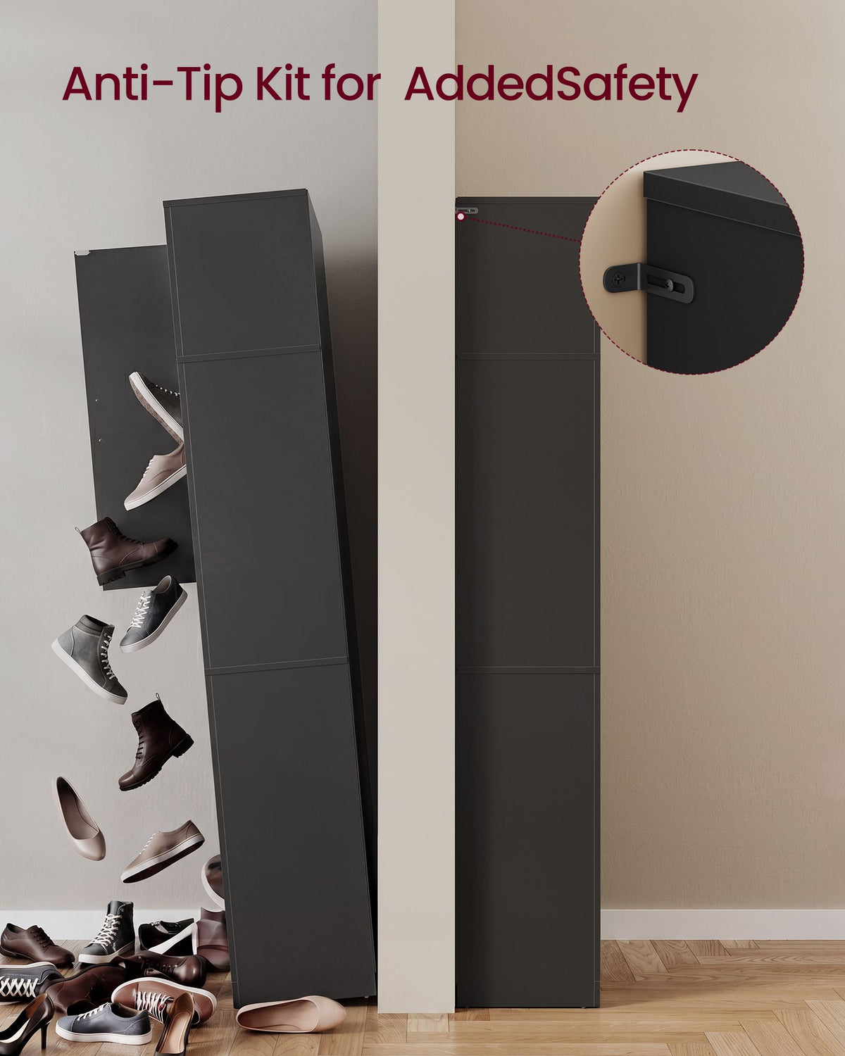 Shoe Storage Cabinet, 10 Tier Shoe Rack Organizer, Holds Up to 30 Pairs of Shoes, for Entryway Bedroom - image 3