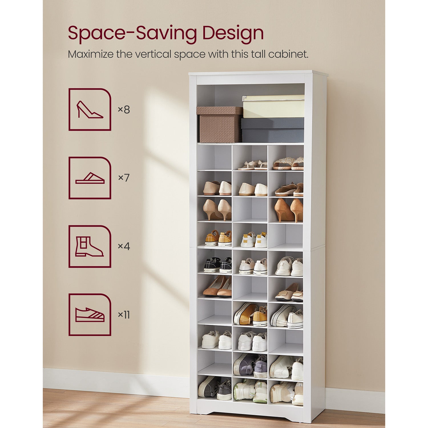 10-Tier Shoe Rack Organizer - HWLEXTRA 