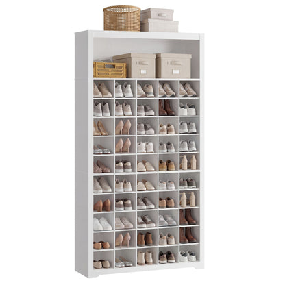 Tall Shoe Cabinet, Farmhouse Shoe Storage Organizer for Entryway, Vertical Wood Rack Holds 50 Pairs - image 5