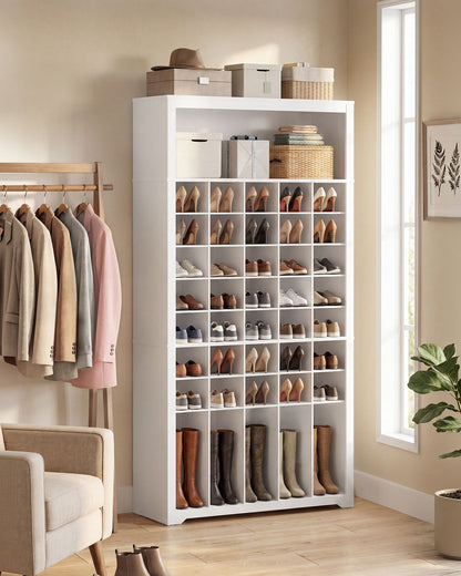 Tall Shoe Cabinet, Farmhouse Shoe Storage Organizer for Entryway, Vertical Wood Rack Holds 50 Pairs - image 2
