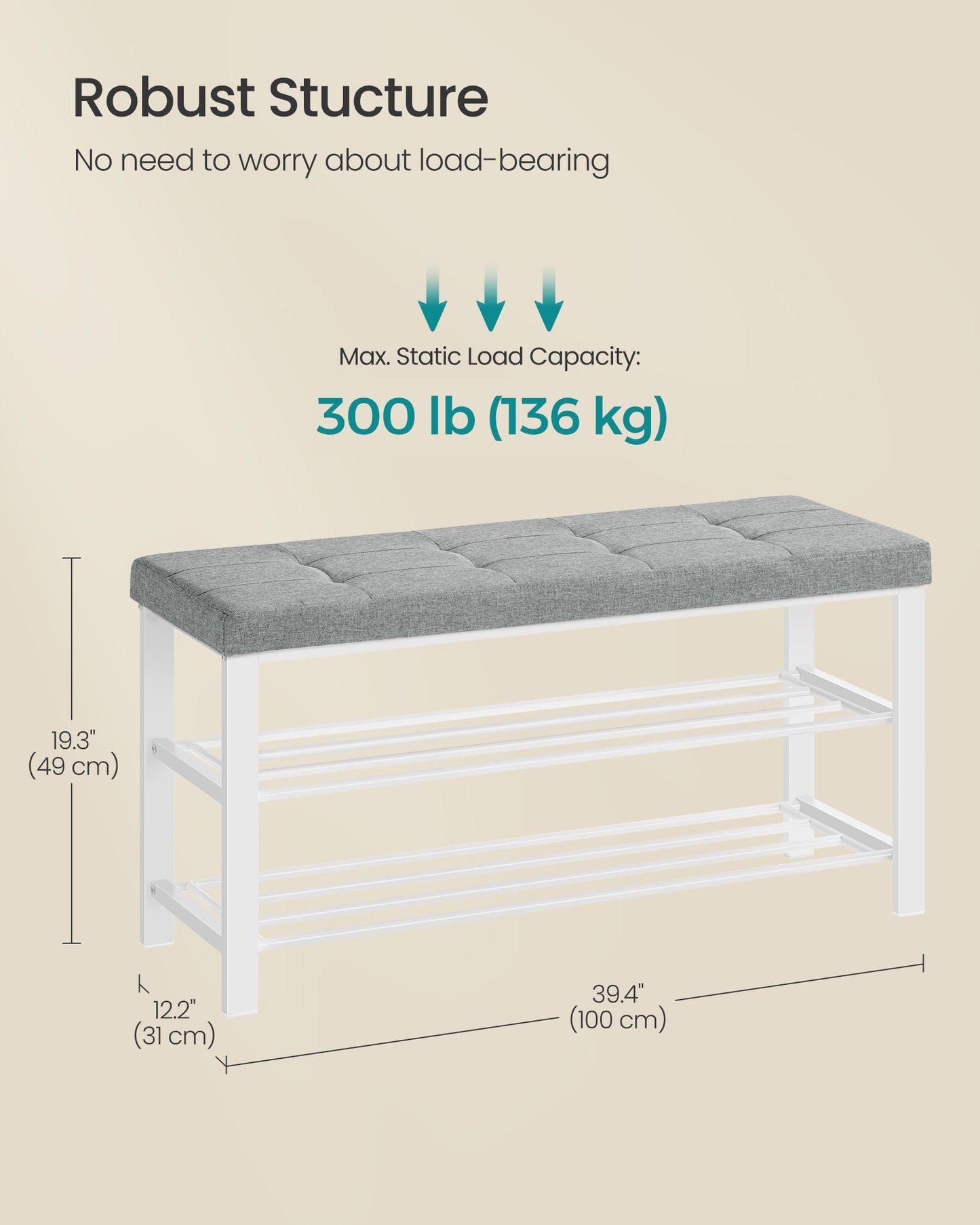 Shoe Bench with Cushion