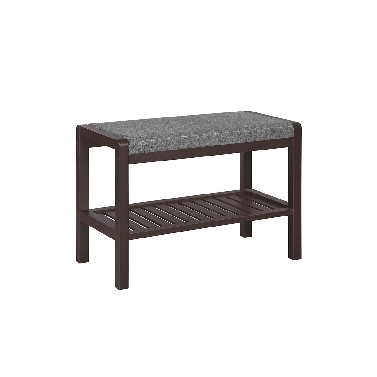 Shoe Rack Bench with Cushion Upholstered Padded Seat, Storage Shelf, Shoe Organizer