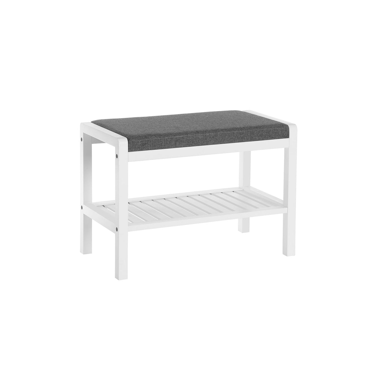 Shoe Rack Bench with Cushion Upholstered Padded Seat, Storage Shelf, Shoe Organizer
