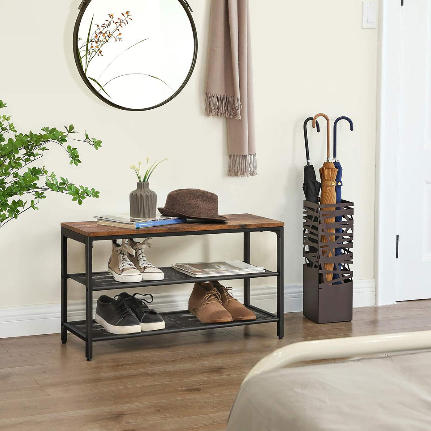 Mesh Shelves Shoe Bench - image 4