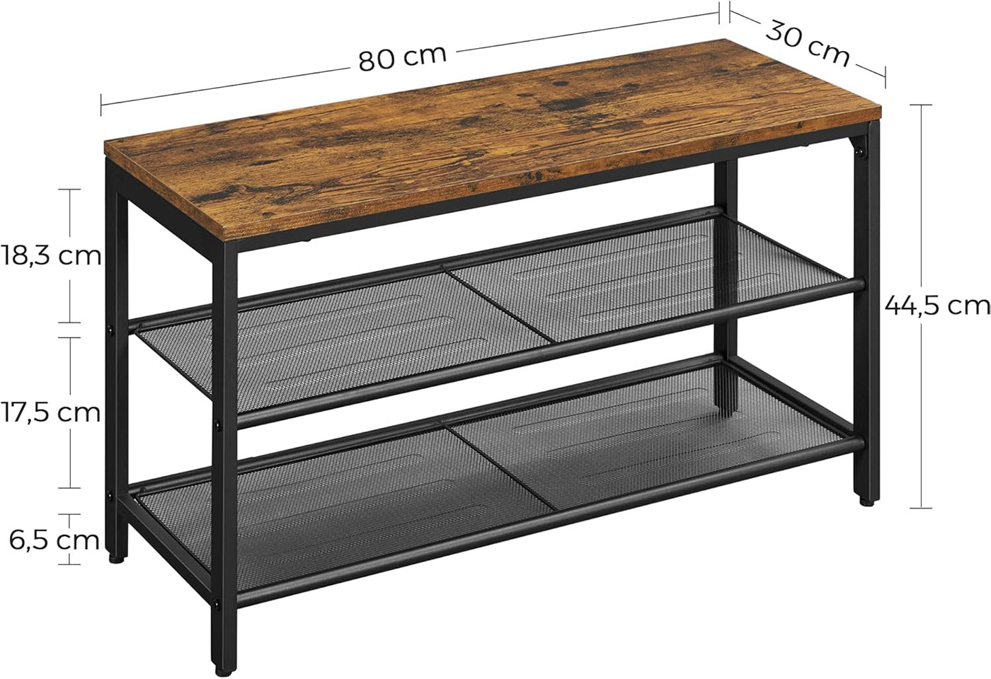 Mesh Shelves Shoe Bench - image 8