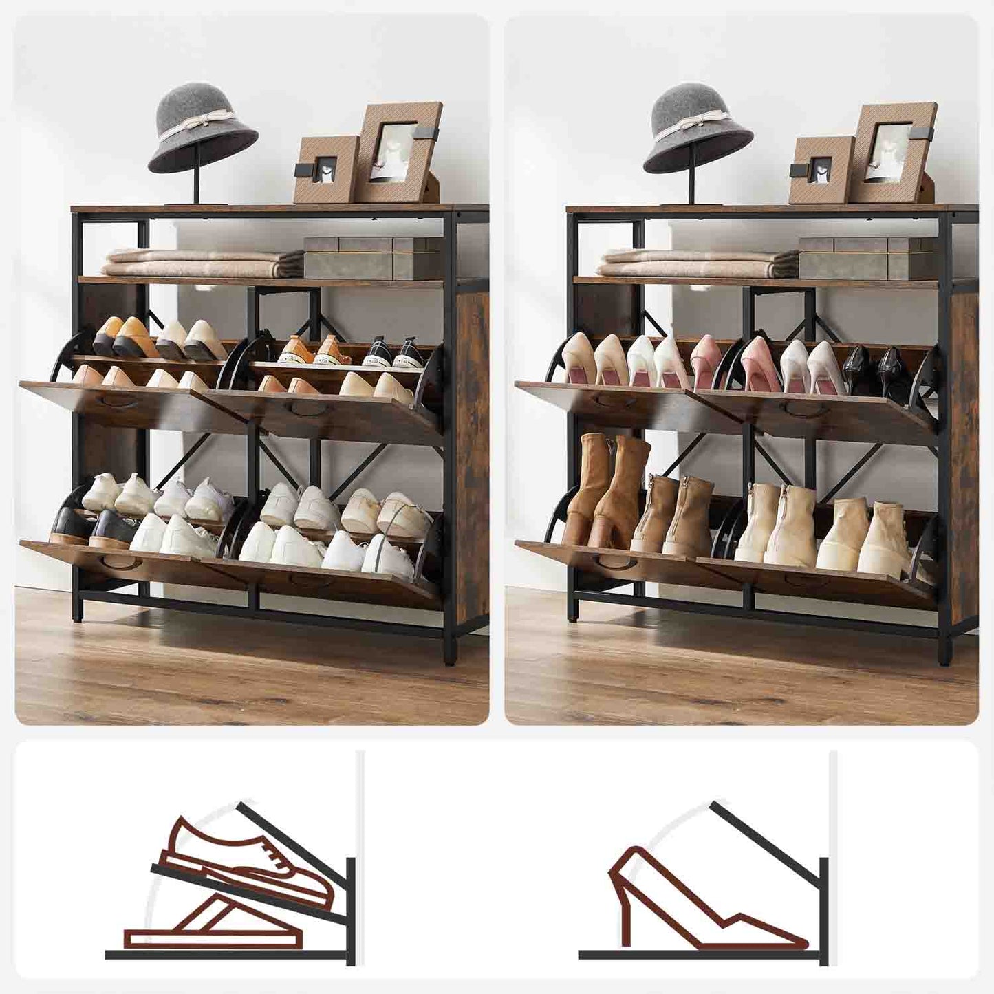 Shoe Cabinet With 3 Flip Doors - image 16