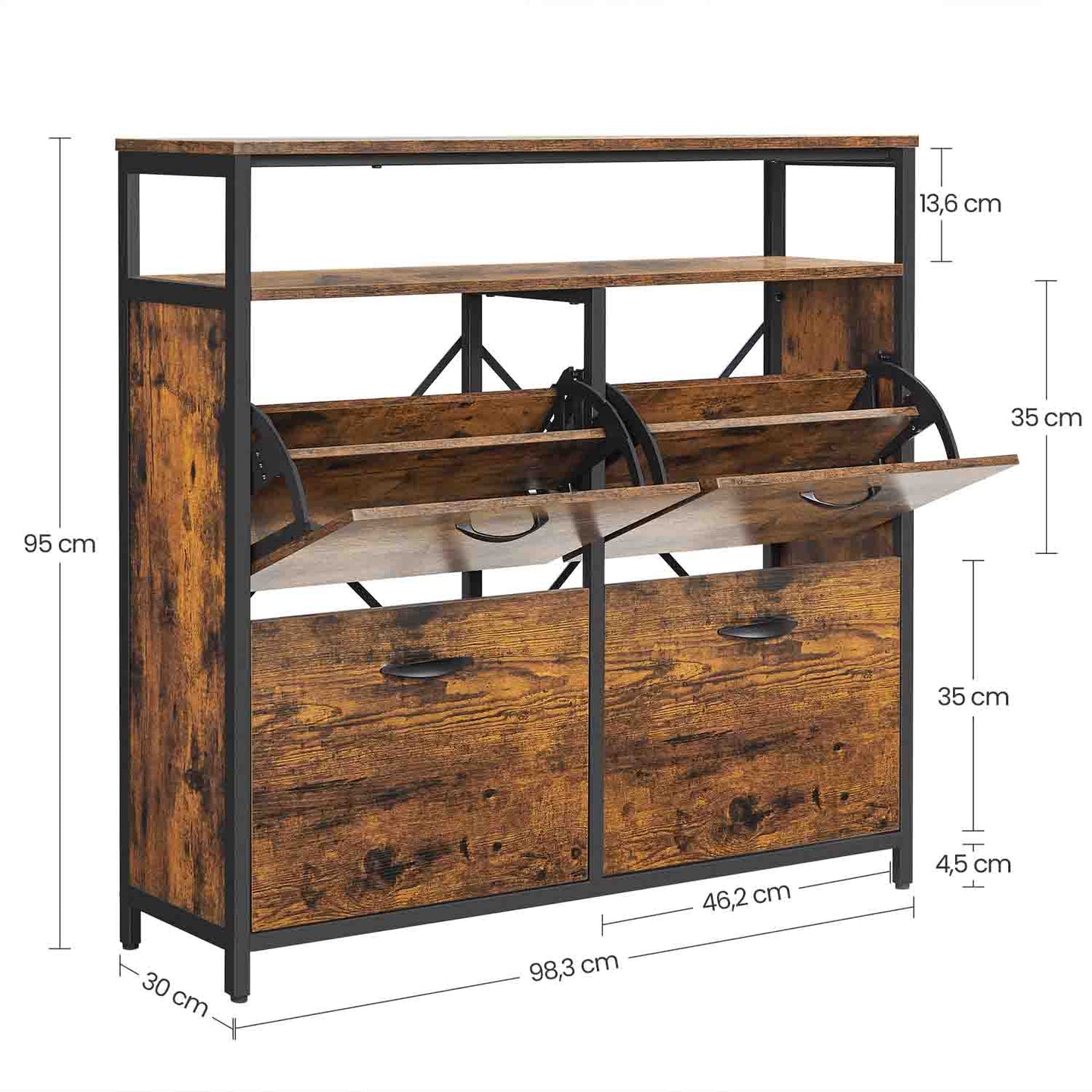 Shoe Cabinet With 3 Flip Doors - image 19