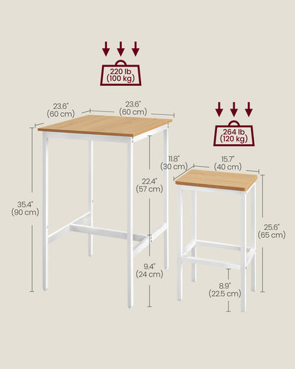 Bar Table and Chairs Set - HWLEXTRA 