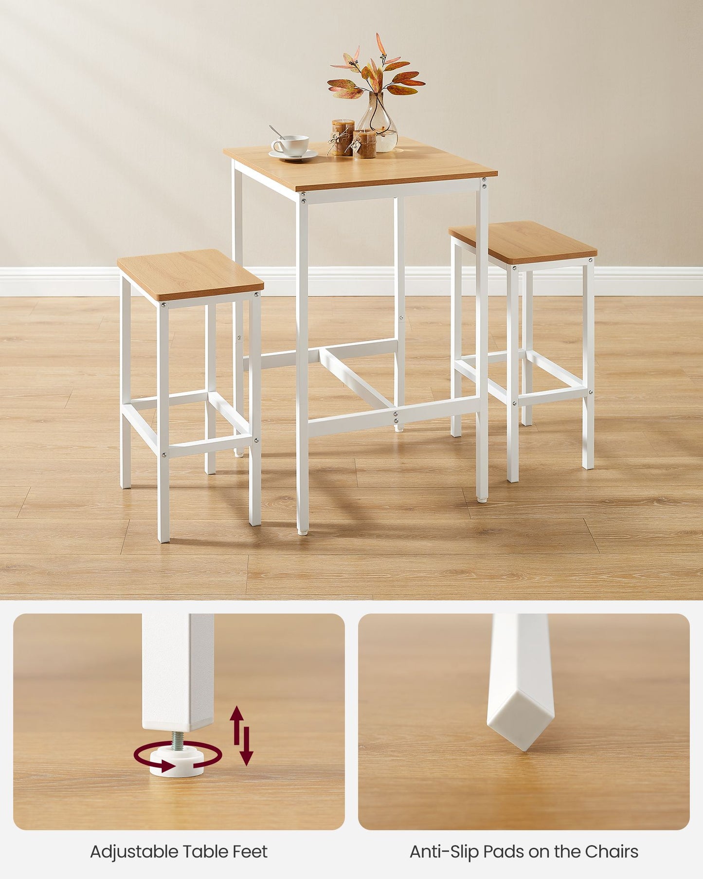 Bar Table and Chairs Set - HWLEXTRA 