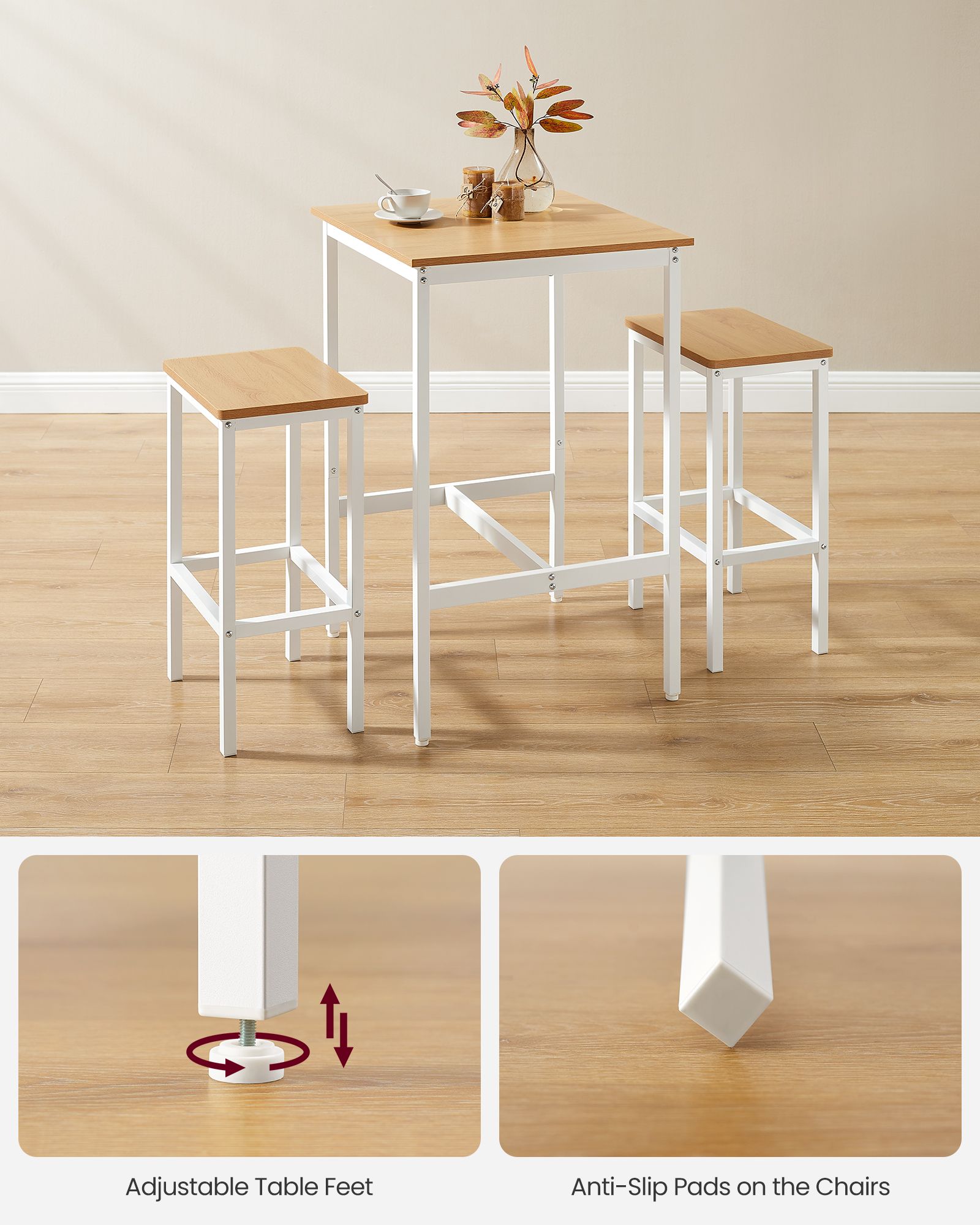 Bar Table and Chairs Set - HWLEXTRA 
