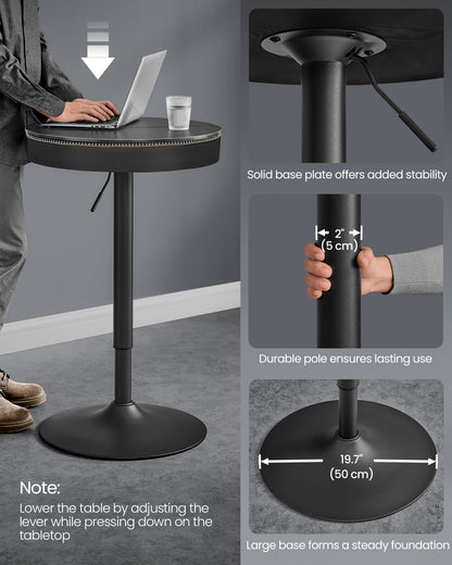 EKHO Collection - Height Adjustable Bar Table Set of 2