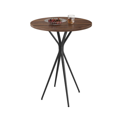 High Pub Table - Natural Walnut + Black