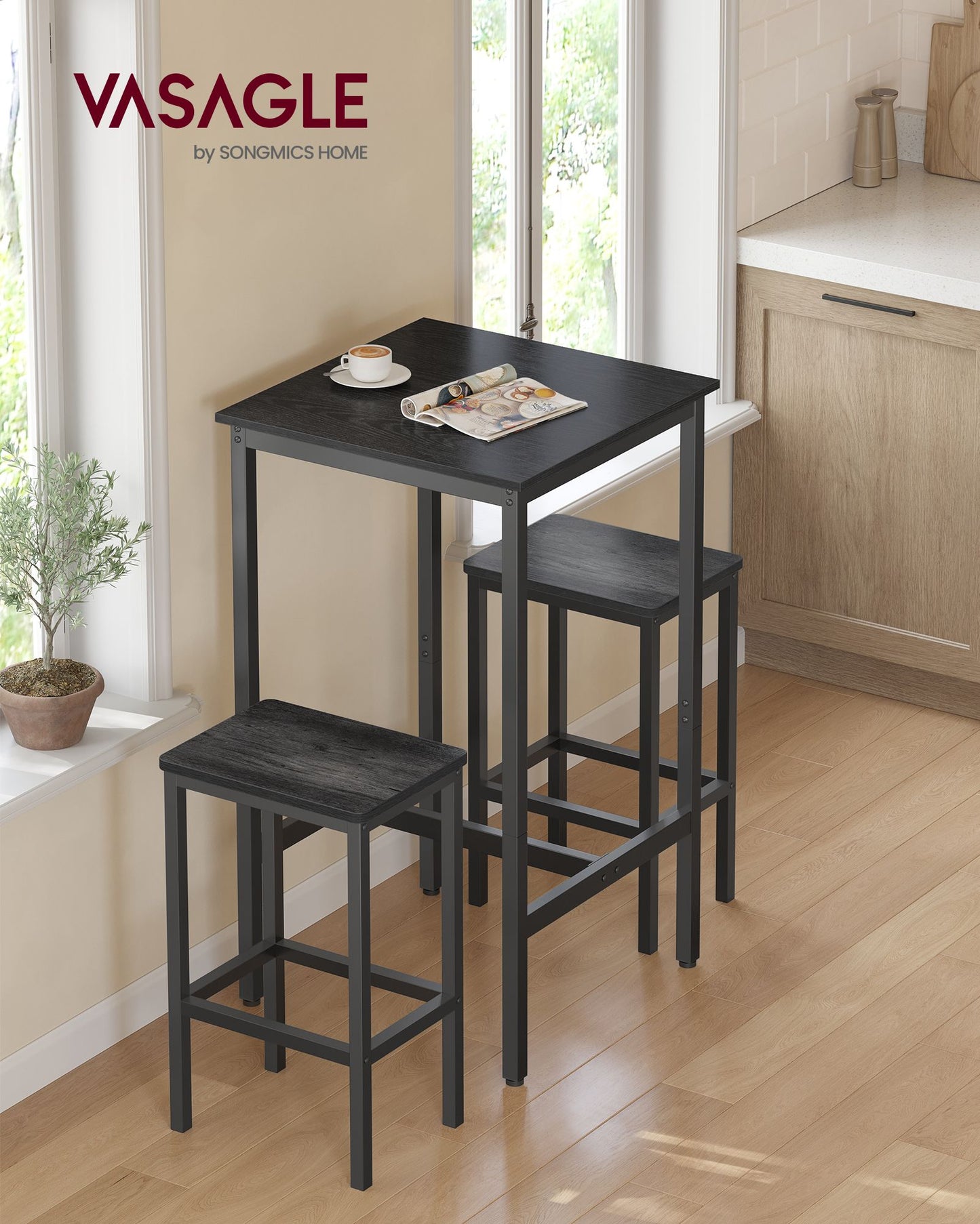 Bar Table, Kitchen Dining Table, High Top Pub Table - image 2